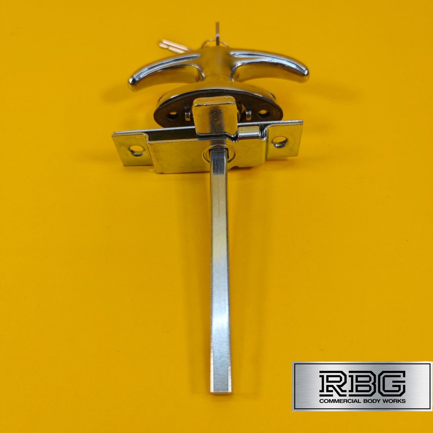 Chrome T Handle & Budget Lock Set Lever Latch for Trailer Horsebox Caravan UK