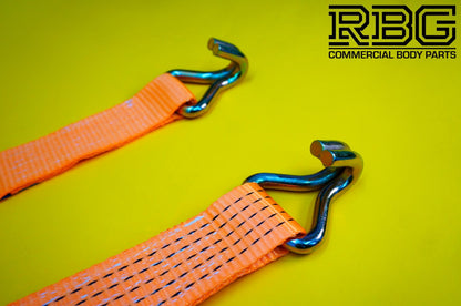 Ratchet Tie Down 50mm Strap 5ton High-Vis Orange 9m Lashing Cargo Recovery