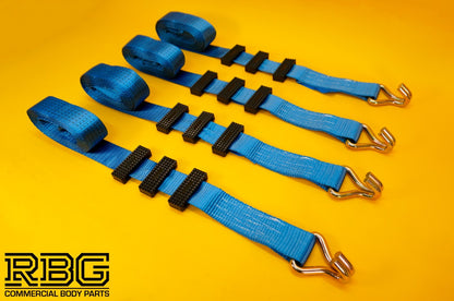 4x Ratchet Strap 5t Over Wheel + Axle Recovery Strap + Winching Assistance Strap