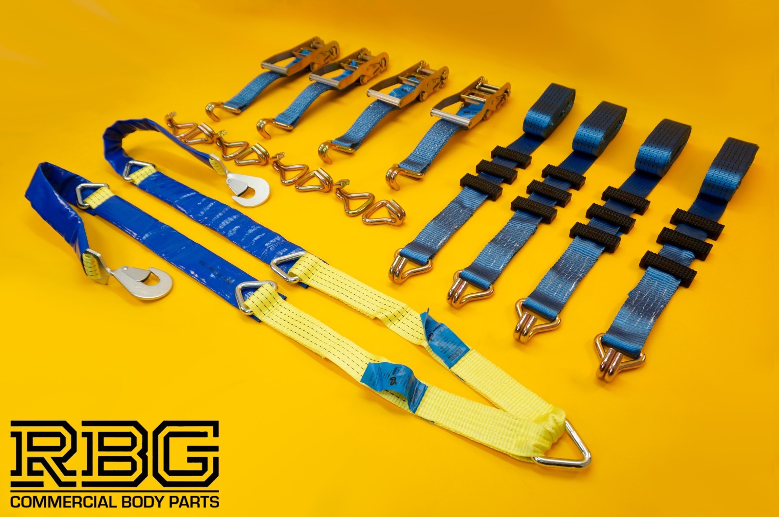 Recovery Strap SET 5Ton Over Wheel 4m x 50mm + Winching Assistance Strap 1.5m
