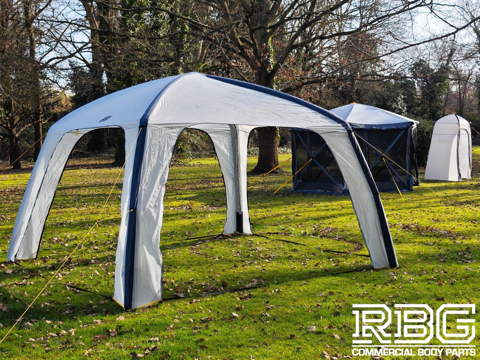 Pop Up Screen House + Air Event Shelter & Utility Shower Tent Outdoor Camping