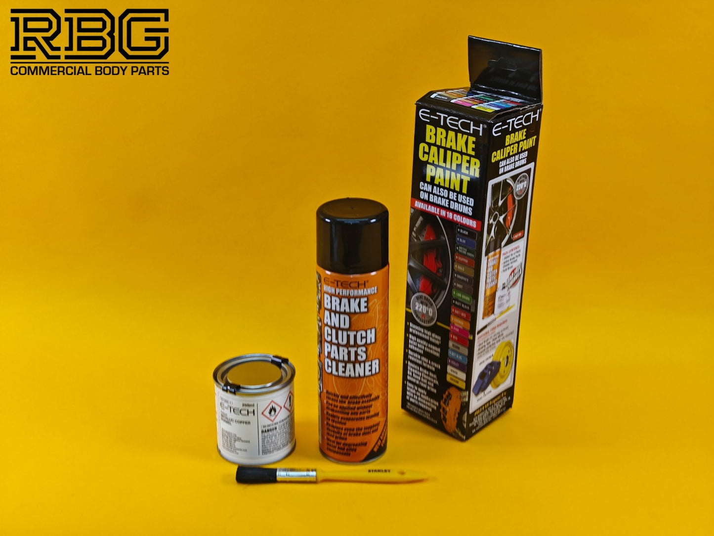 Brake Caliper Paint Kit COPPER Paint + Cleaner + Brush E-TECH For Car Vehicle UK