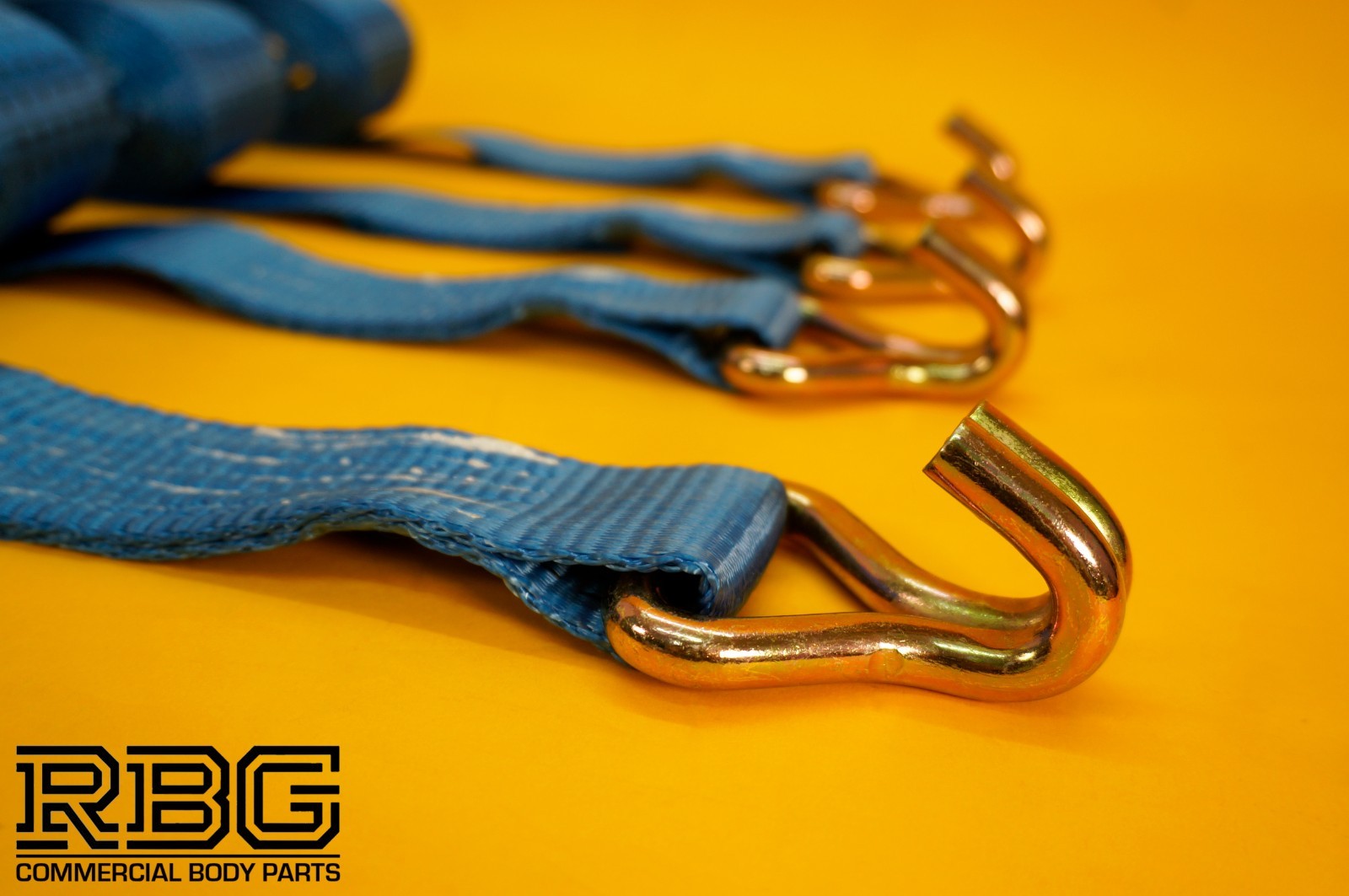 Recovery Ratchet Strap SET 4Pcs Tie Down 5ton High-Visibility Blue Safety Straps