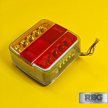 LED Square Combination Lamp for Trailer Caravan Truck Rear 12V Light 4 Function