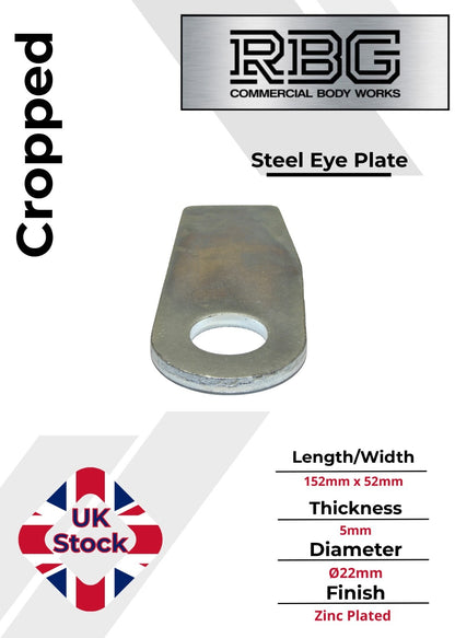 2x Tail Gate Fixing Eye Plates Zinc Plated Weld On For Antiluce Drop Pins Truck