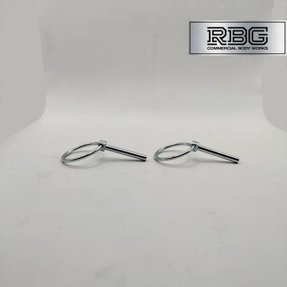 2x Lynch Pins Ø6 x 45mm Zinc Plated Steel Linch Pins Trailer, Tractor, Truck