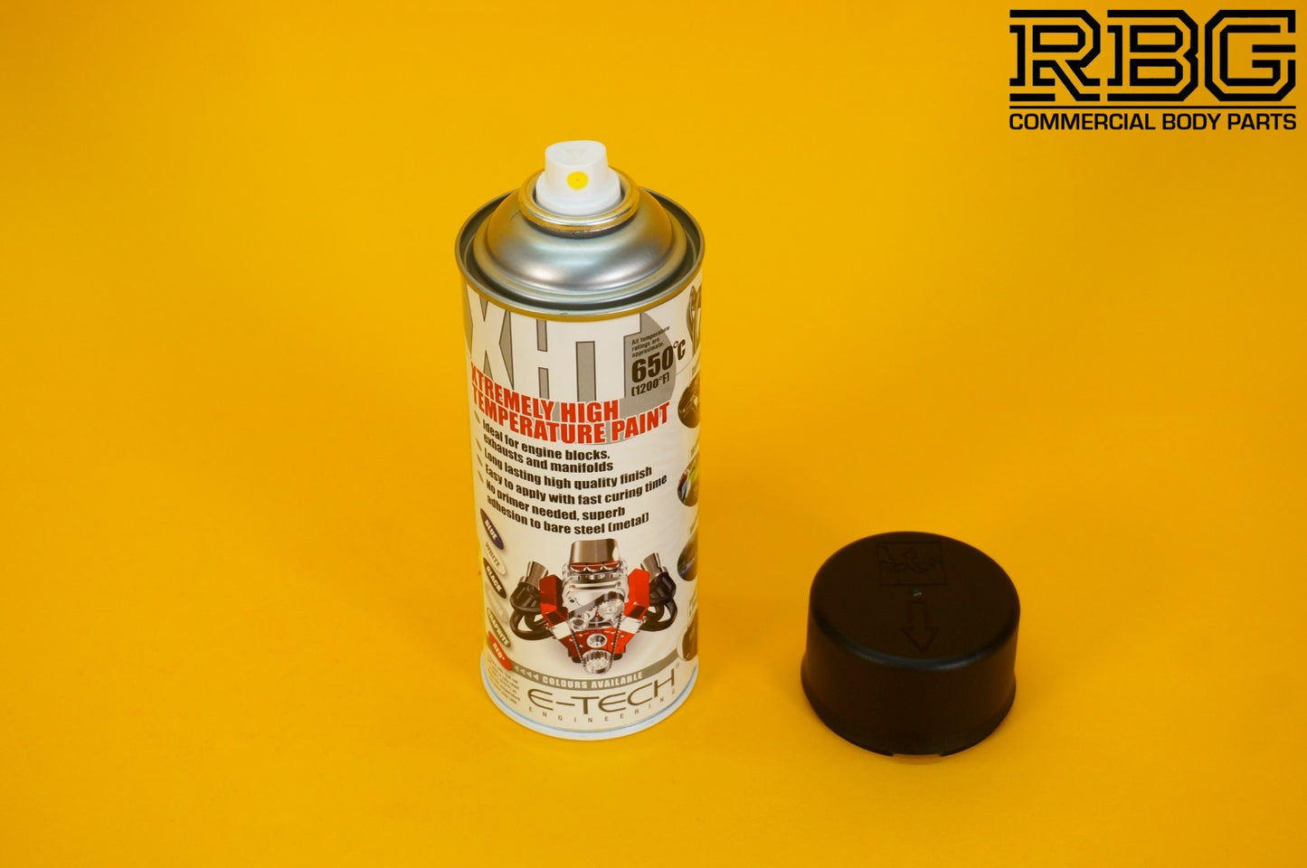 Extremely High Temperature Paint BLACK 400ml E-TECH XHT for Car Engine Exhaust