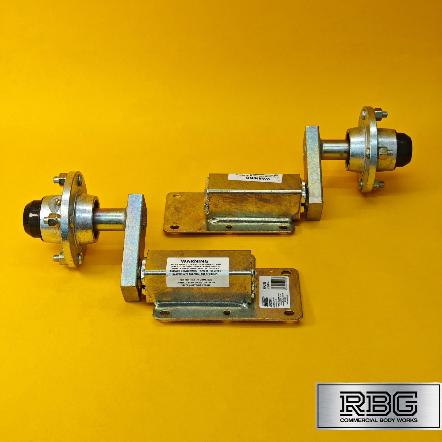 Suspension Unit & Hub PAIR 350kg Zinc Plated With 4 Studs On 4" PCD for Trailers