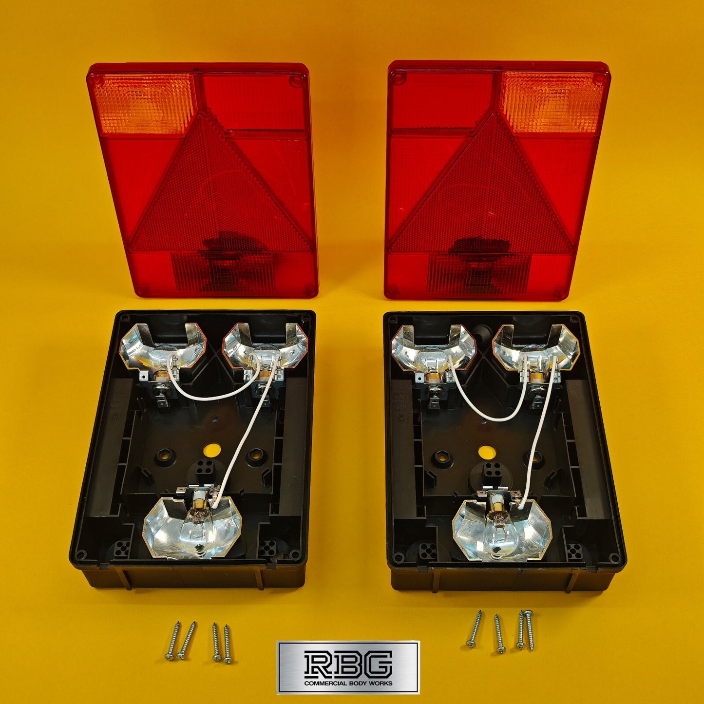 Rear Combination Light PAIR LEFT & RIGHT Rectangular Lamp Radex 6800 For Trailer