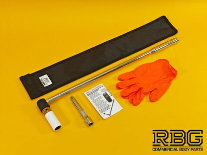 Vehicle Wheel Brace Kit 19mm Pro Sleeved Socket Protective Gloves Extension Bar