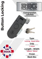 Compression Latch Trigger Button Lock with 1-14mm or 29-45mm Grip Black