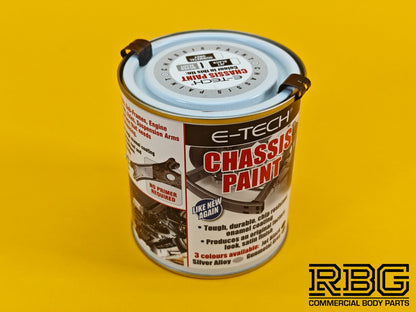 Chassis Paint SILVER ALLOY Brush On Chip Resistant Car Van Trailer 500ML E-TECH