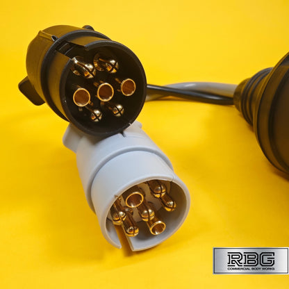 7 Pin to 13 Pin Adaptor Plugs to Socket Lead 12NS Towing Vehicle Trailer Caravan