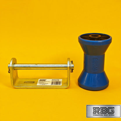Keel Roller + Bracket 16mm Bore 128mm Width for Boat Trailers Non-Mark Domar UK