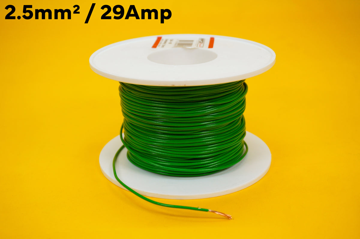 2.5mm Single Core Cable 29Amp - 12 COLOUR