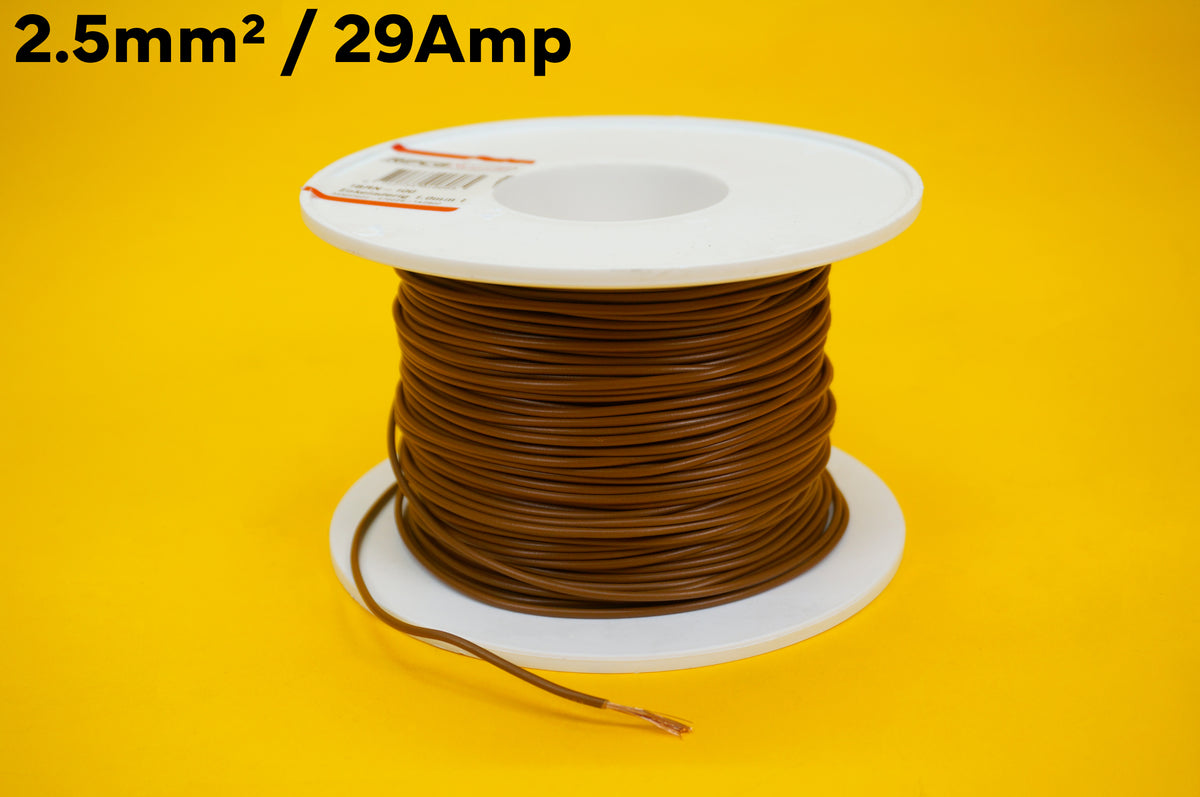 2.5mm Single Core Cable 29Amp - 12 COLOUR