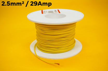 2.5mm Single Core Cable 29Amp - 12 COLOUR