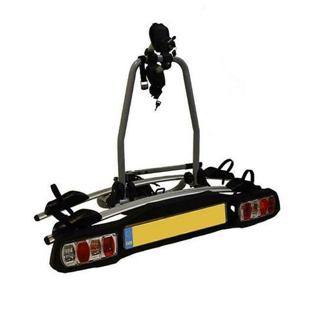 Cycle Carrier 2 Bike Towball Mounted 30kg Car Rear Tow Bar Ball Tilting Rack UK