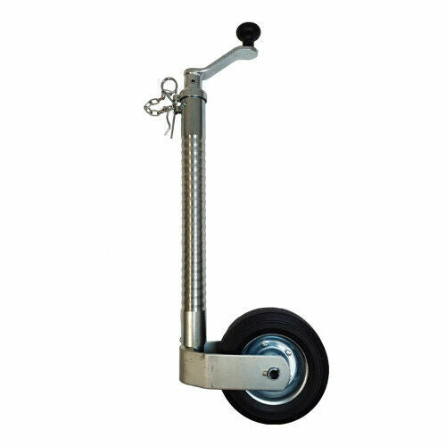 48mm Jockey Wheel Ribbed Heavy Duty 300kg Trailer Ifor Williams 630-860mm
