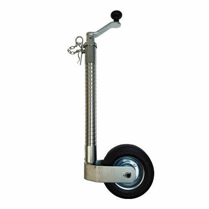 48mm Jockey Wheel Ribbed Heavy Duty 300kg Trailer Ifor Williams 630-860mm